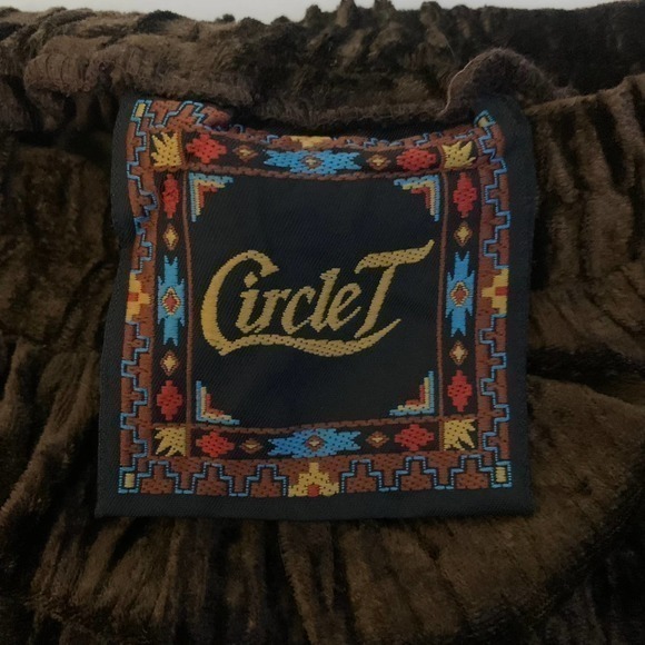 CIRCLE T Vintage Brown Velvet Tiered‎ Ruffle Maxi Skirt - Picture 7 of 7